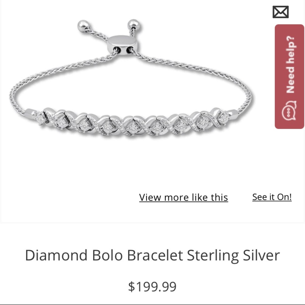 Diamond bolo bracelet